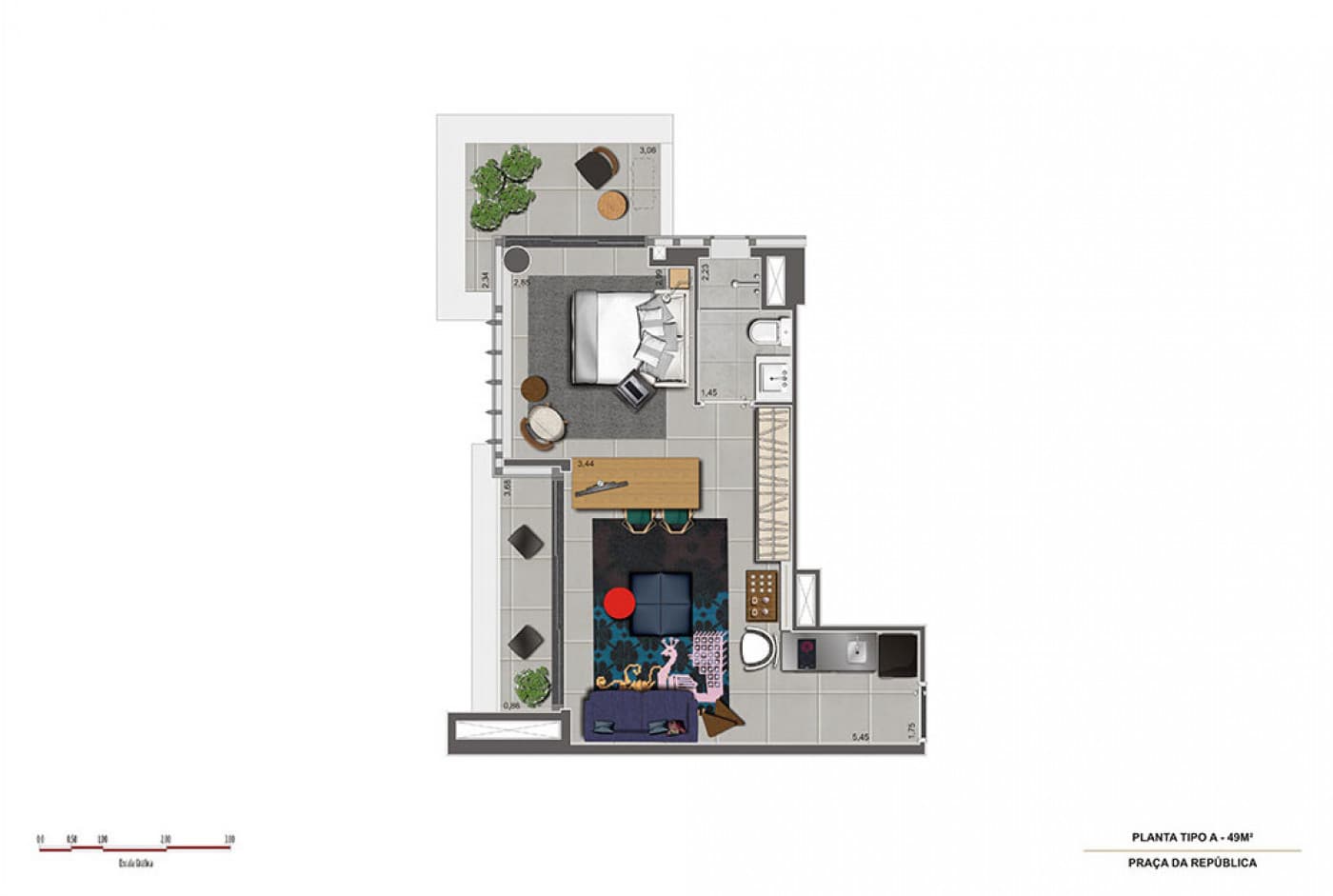 Planta 4 — Setin Downtown Praça da República