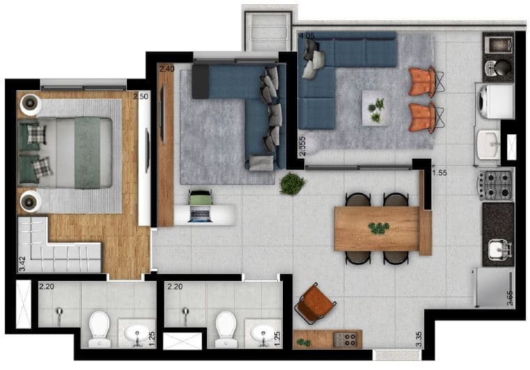 Planta 6 — Lexy Boulevard Vila Clementino - Residencial