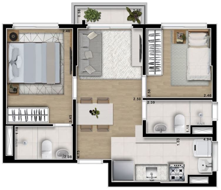 Planta 3 — Viva Smart Freguesia