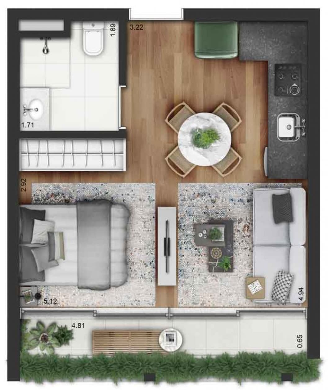 Planta 1 — Invert Campo Belo - Residencial