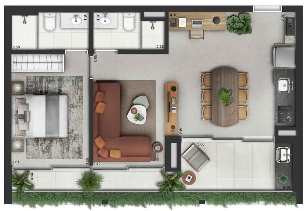 Planta 2 — Invert Campo Belo - Residencial