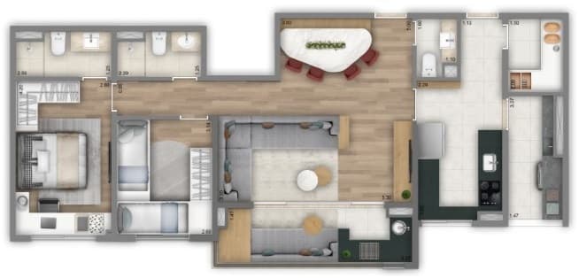 Planta 3 — Living One