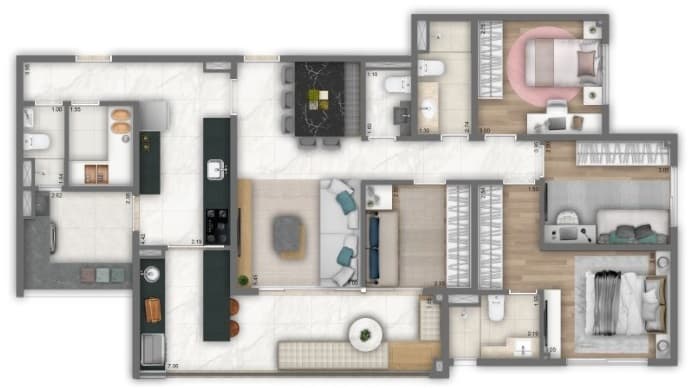 Planta 4 — Living One