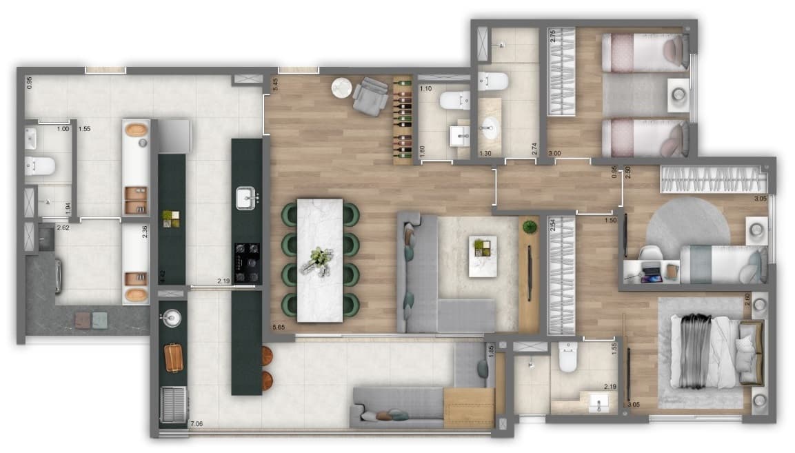 Planta 5 — Living One