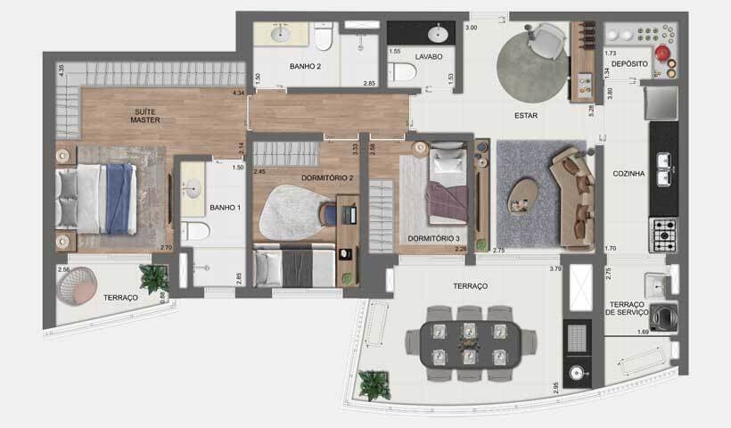 Planta 3 — Arkadio EZ by Ott - Residencial
