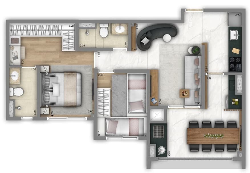 Planta 1 — Living Unique Freguesia do Ó