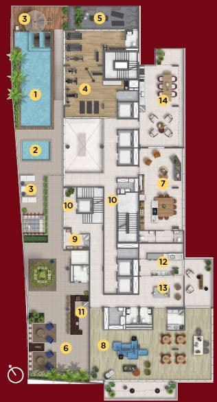 Planta 2 — Today Perdizes - Residencial
