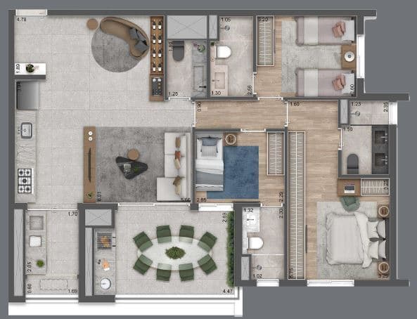 Planta 4 — Raízes Vila Mascote - Residencial