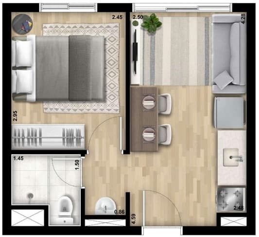 Planta 1 — Meu Apê Vila Sabrina