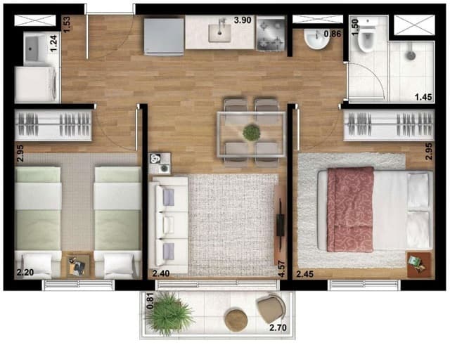 Planta 3 — Meu Apê Vila Sabrina