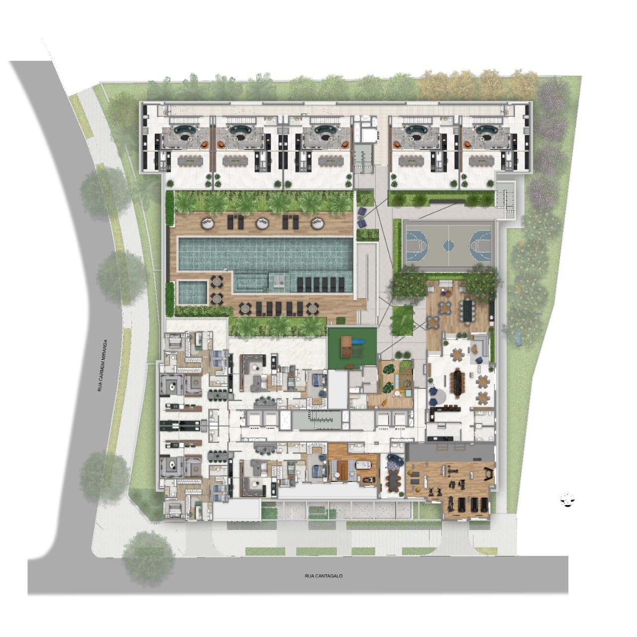 Planta 1 — Living Villaggio Tatuapé Firenze