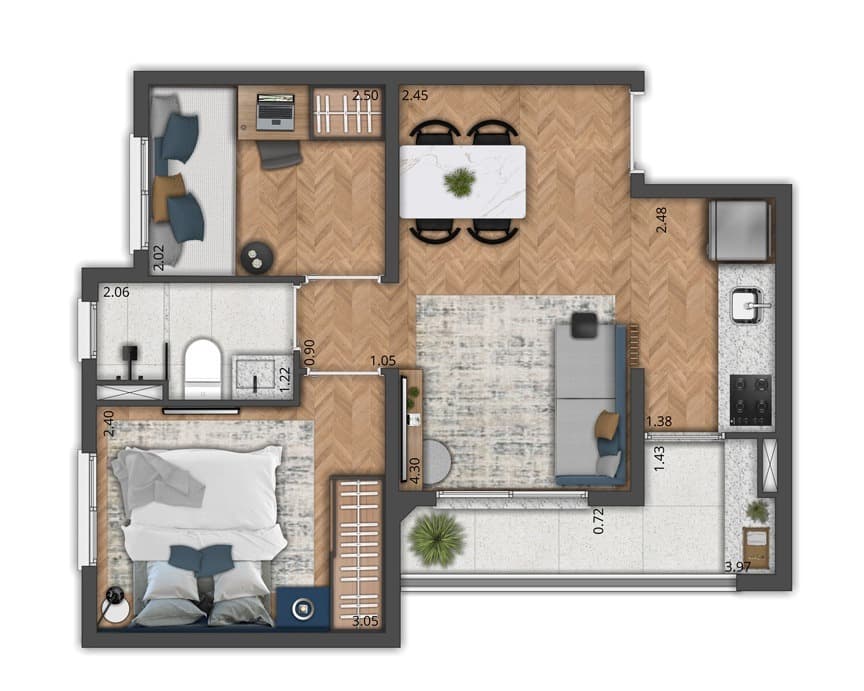 Planta 2 — Welconx Alto de Pinheiros - Residencial