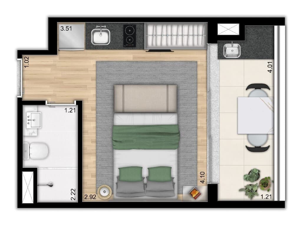 Planta 1 — The Collection Paulista - Residencial