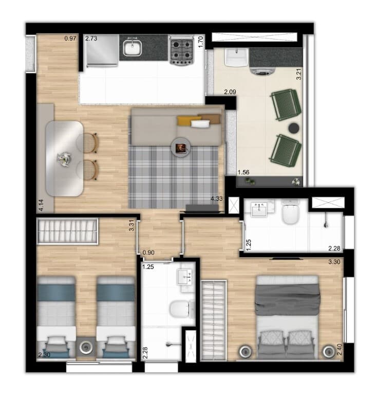 Planta 3 — The Collection Paulista - Residencial