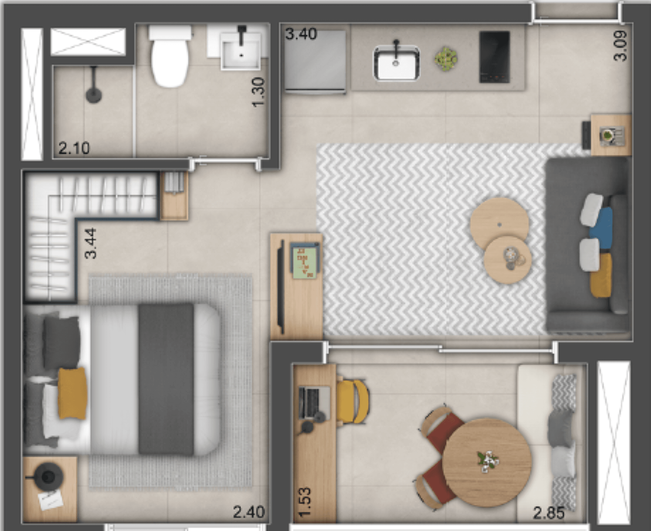 Planta 3 — Alive Home Club Belém - Residencial