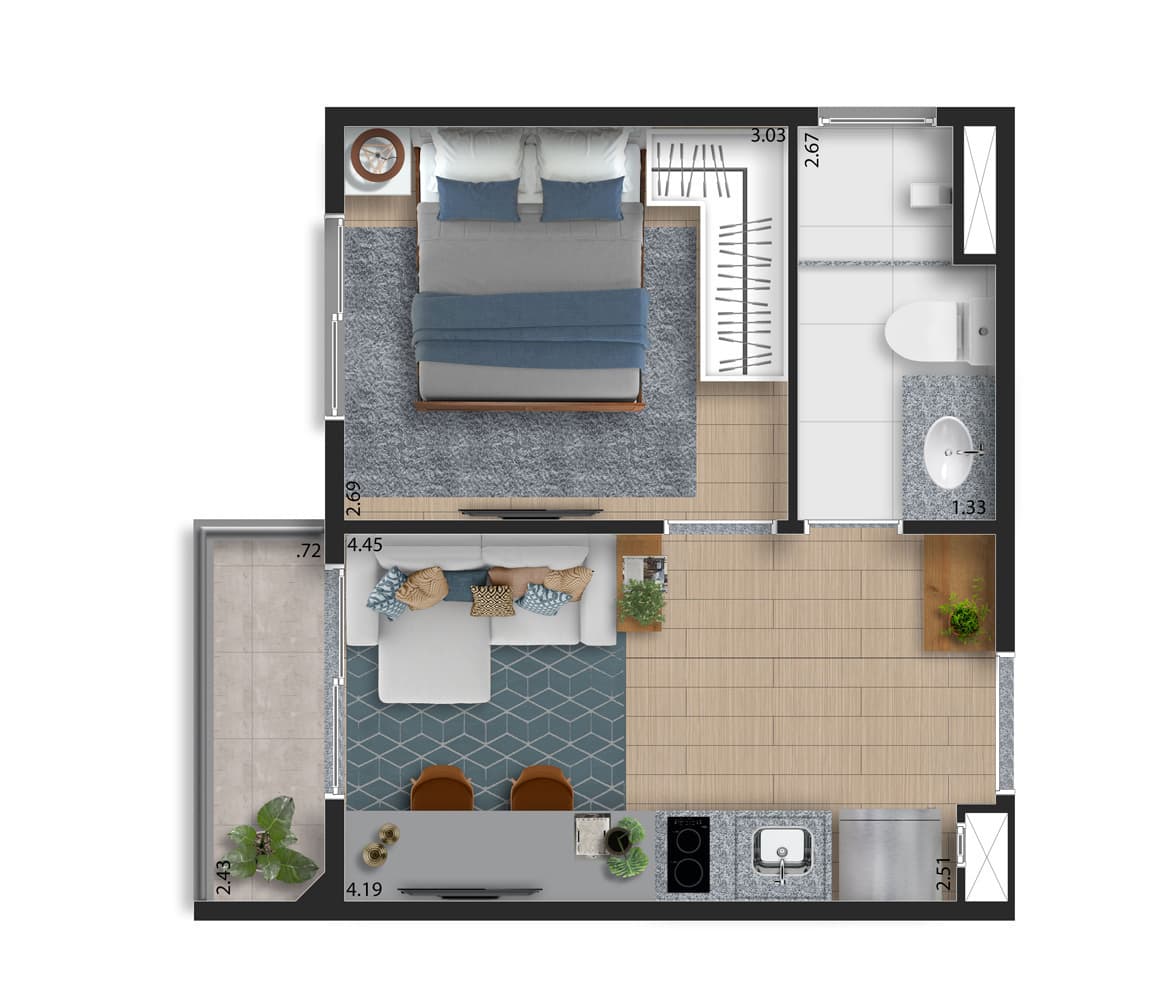 Planta 4 — Welconx Vila Romana - Residencial