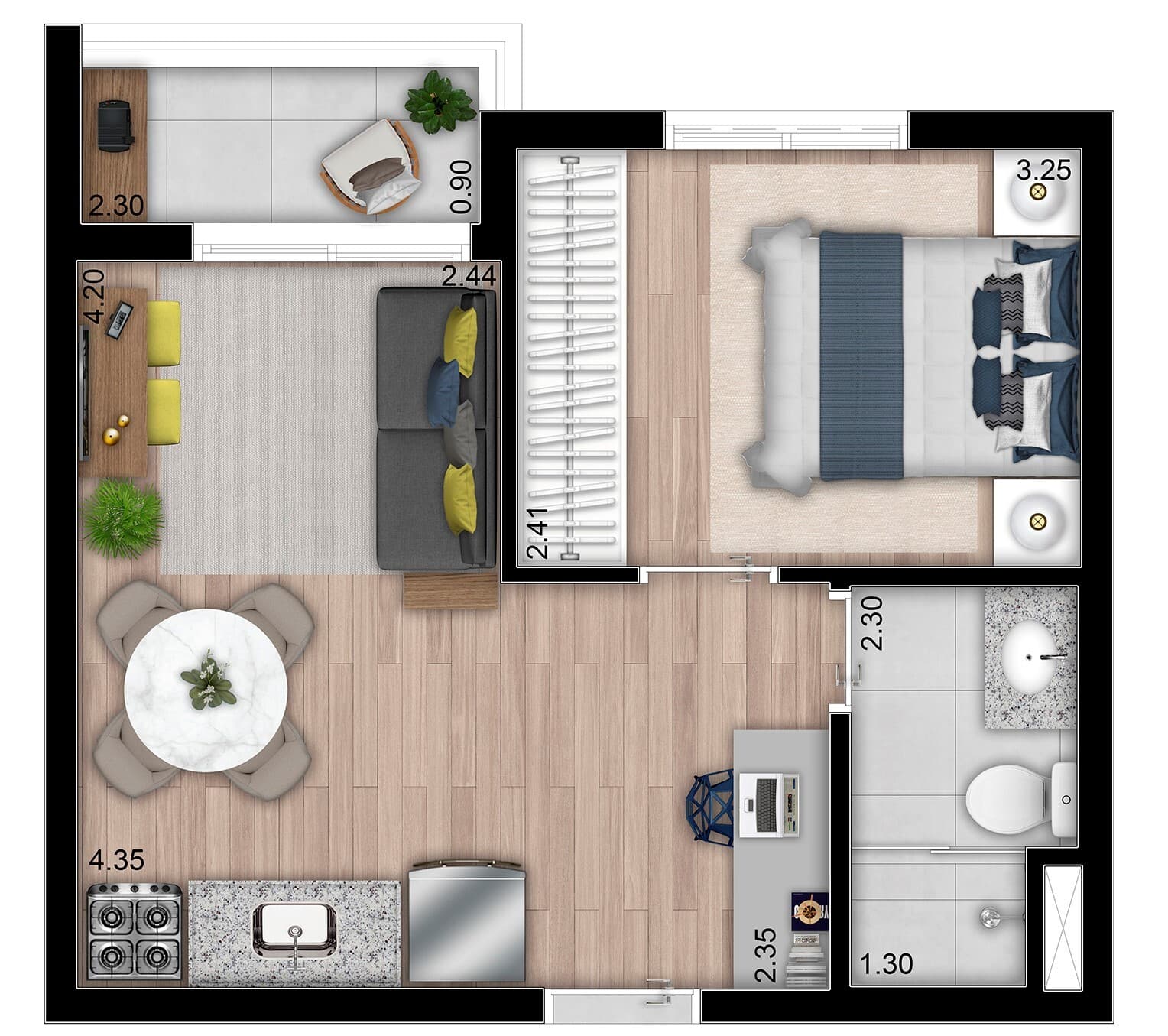 Planta 3 — Choice Roof Park Morumbi