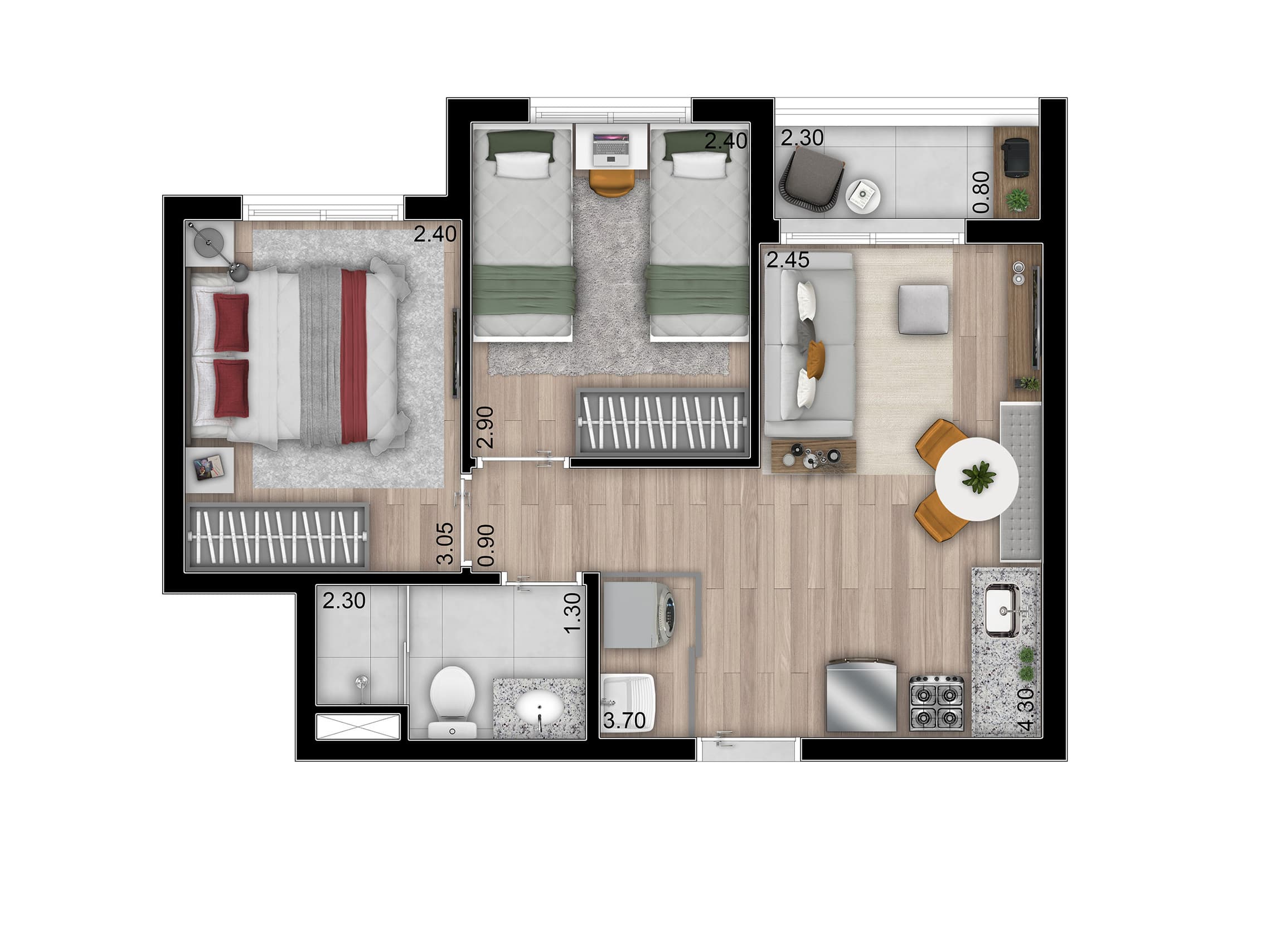 Planta 4 — Choice Roof Park Morumbi