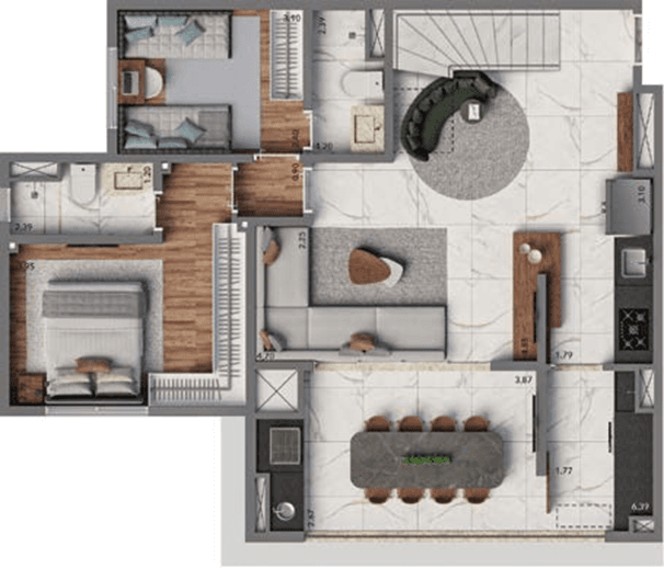Planta 6 — Living Hereditá