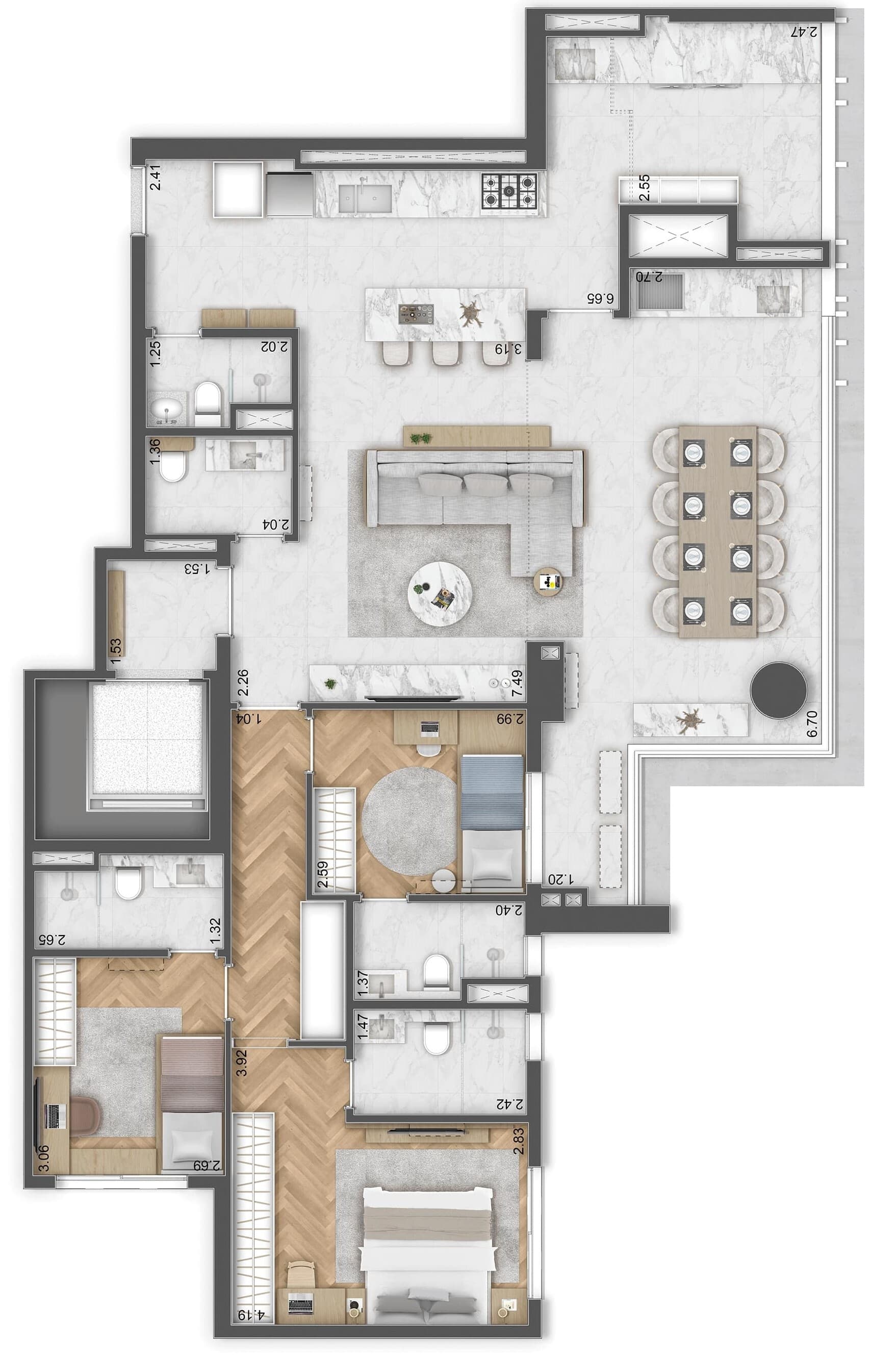 Planta 4 — Residence Unik - Residencial