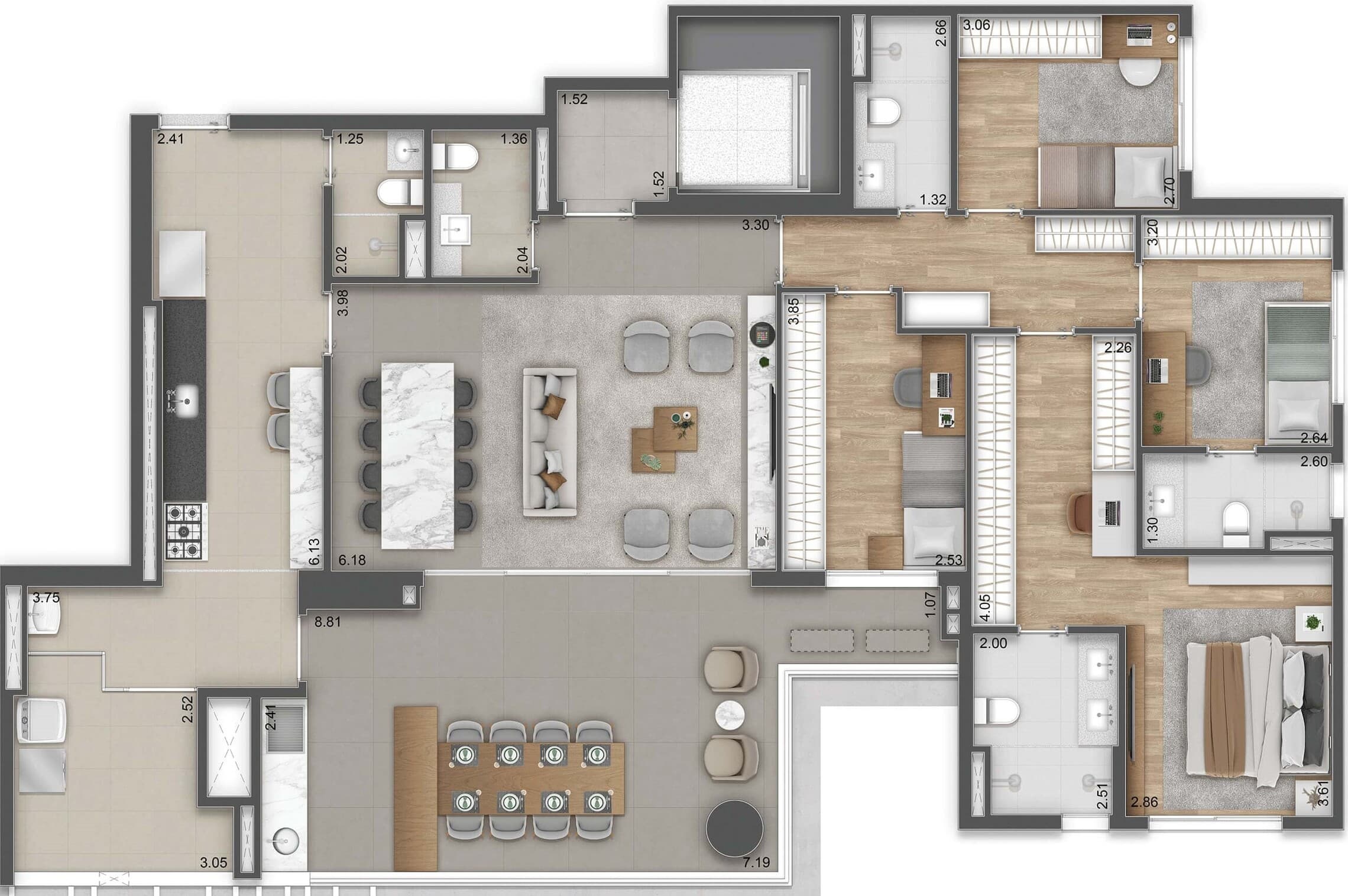 Planta 6 — Residence Unik - Residencial
