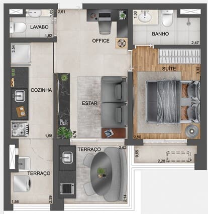 Planta 4 — Exalt Ibirapuera by EZ - Residencial