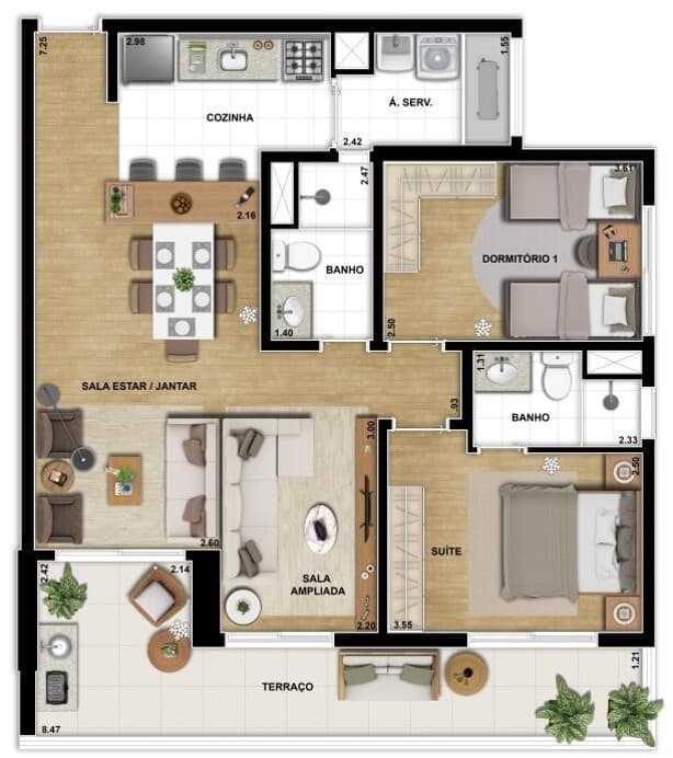 Planta 3 — C290 - Residencial