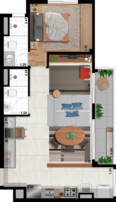 Planta 4 — Supreme Jardim São Paulo - Residencial