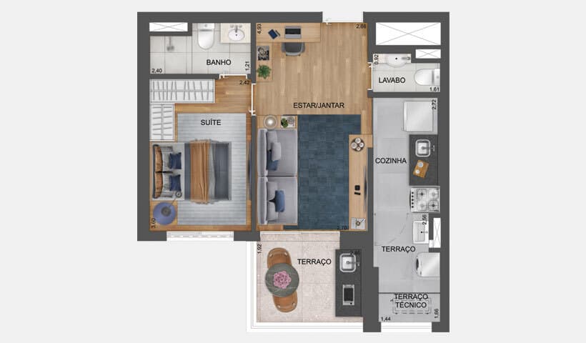 Planta 4 — Hub Brooklin by EZ - Residencial