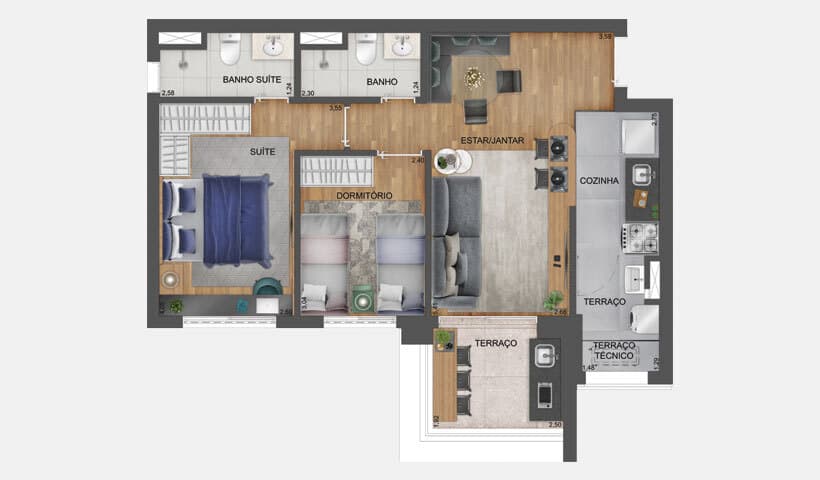 Planta 5 — Hub Brooklin by EZ - Residencial