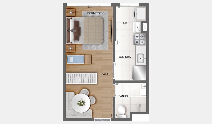 Planta 2 — Fit Casa Brás