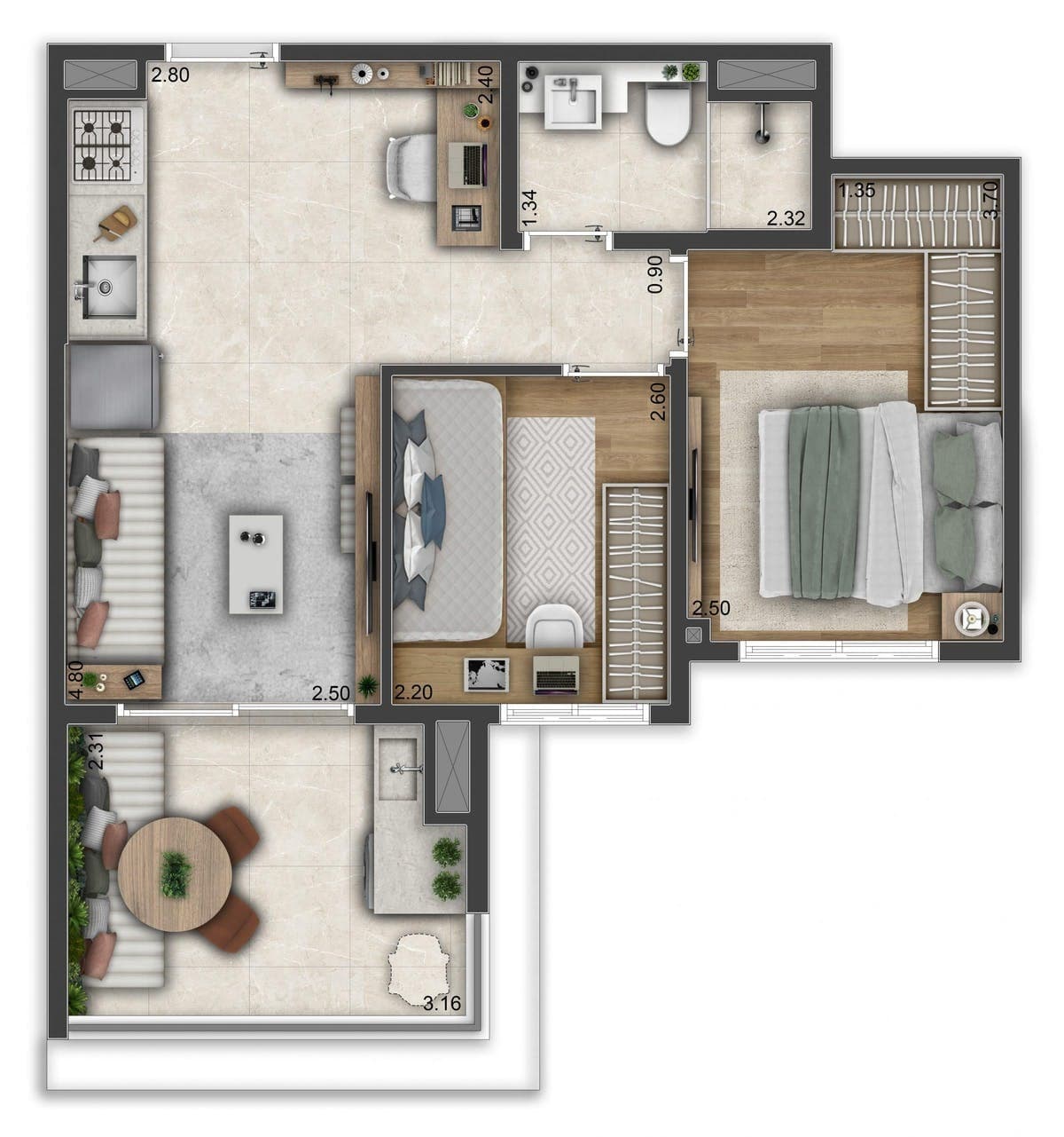 Planta 1 — Origem Penha - Residencial