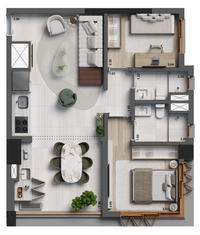 Planta 5 — Esquina Jardyn - Residencial