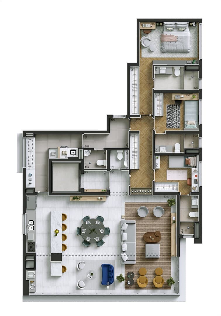 Planta 6 — Raiz by Paulo Mauro - Residencial