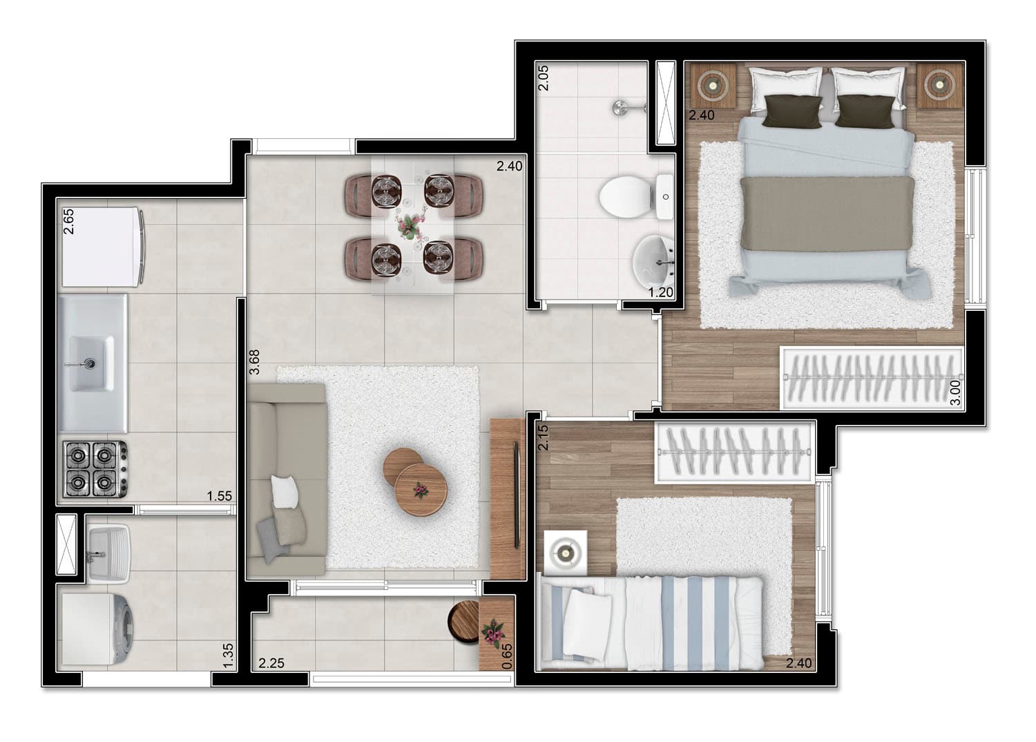 Planta 2 — Alvorada Residence