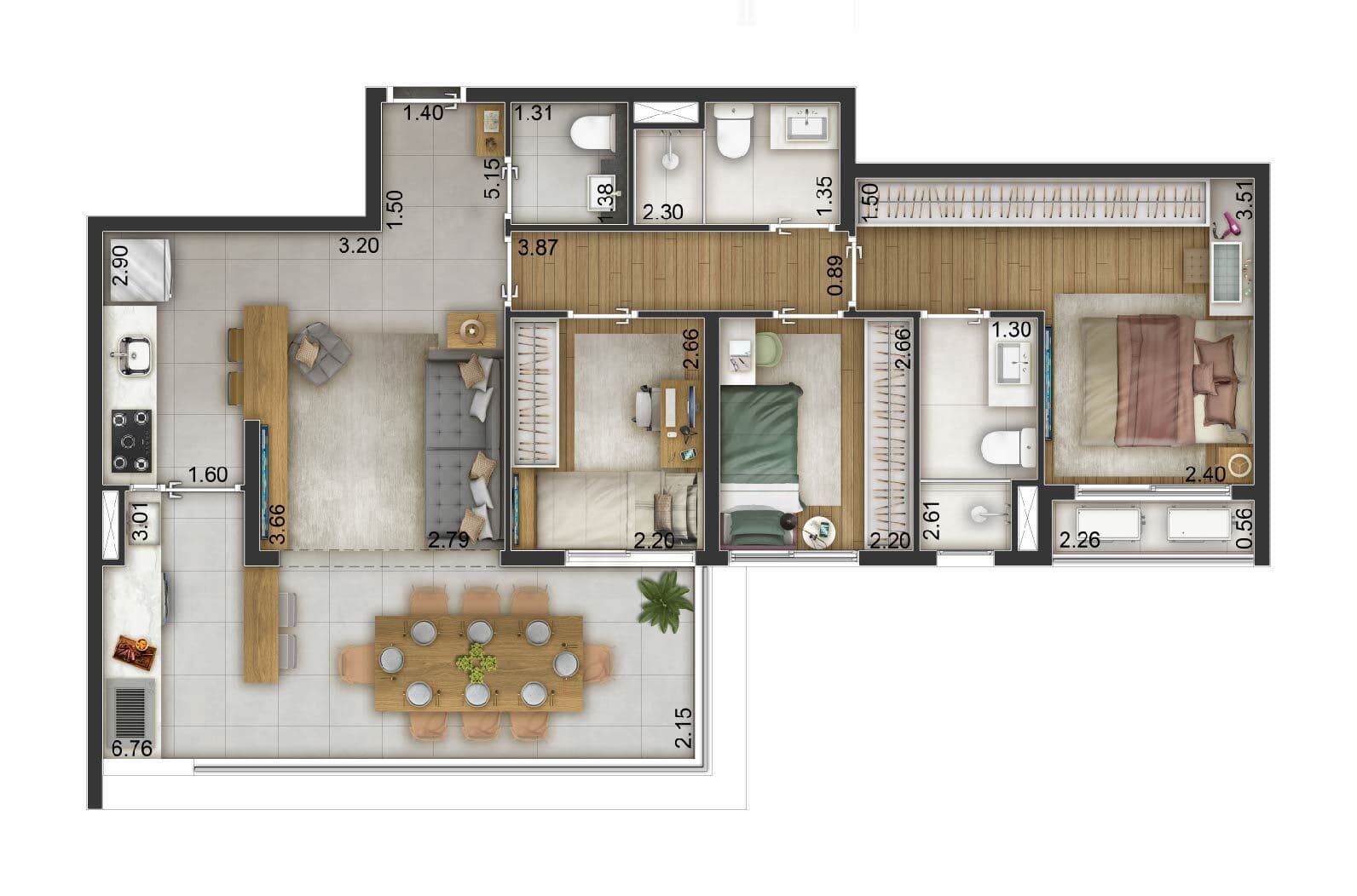 Planta 4 — Arch Boa Vista - Residencial