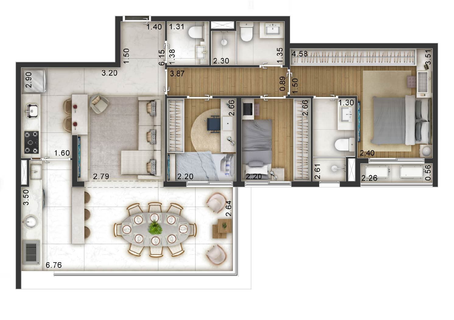 Planta 6 — Arch Boa Vista - Residencial