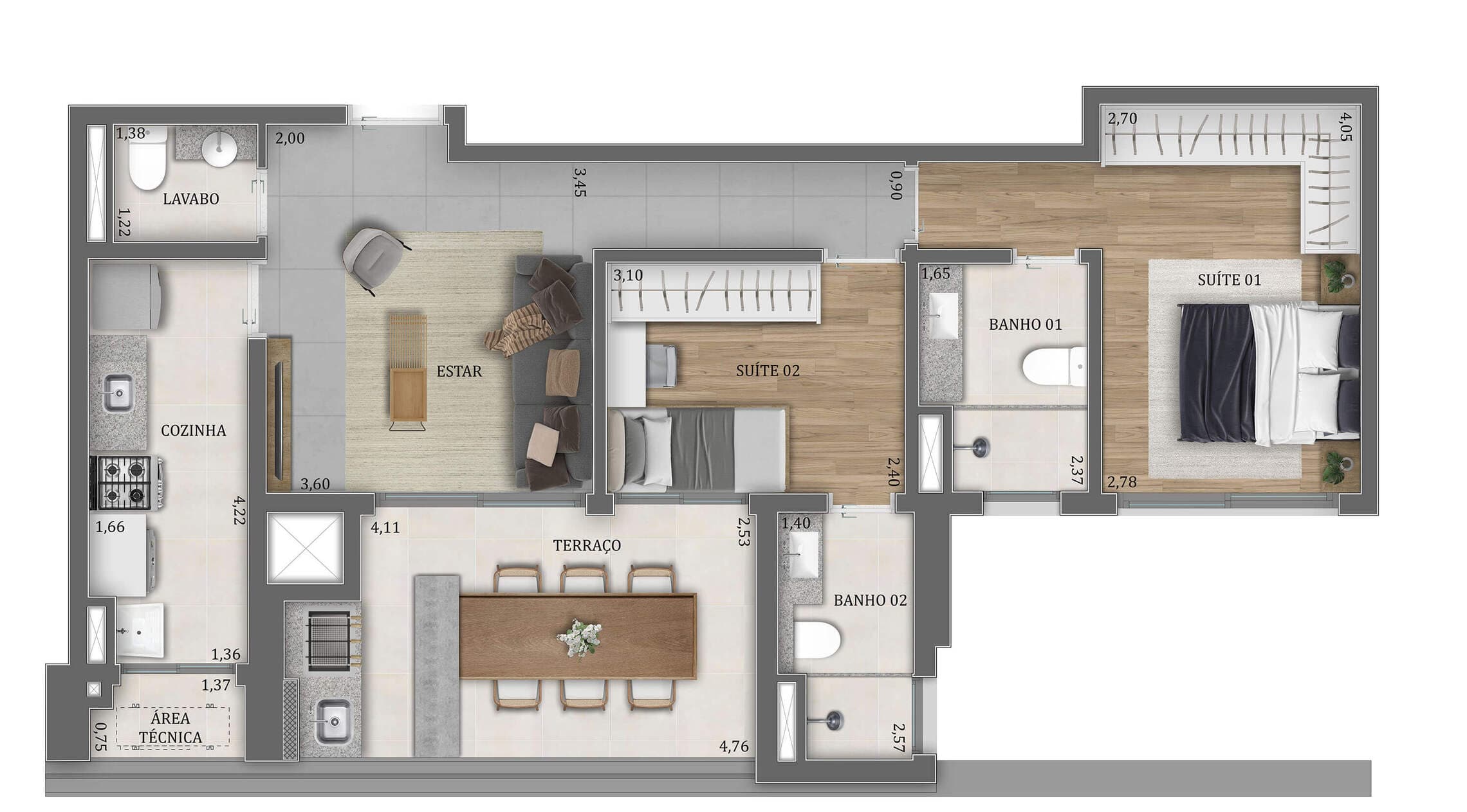 Planta 3 — Bosque Pitangueiras