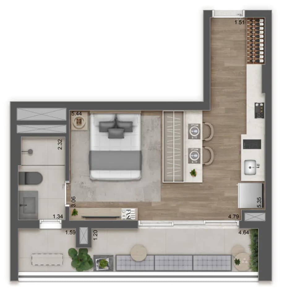 Planta 3 — Raízes Premium Butantã - Residencial