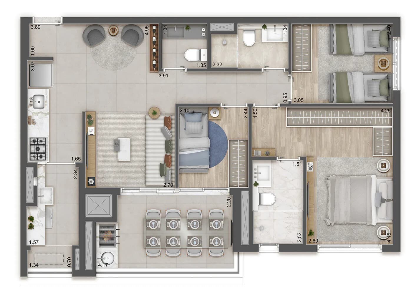 Planta 6 — Raízes Premium Butantã - Residencial