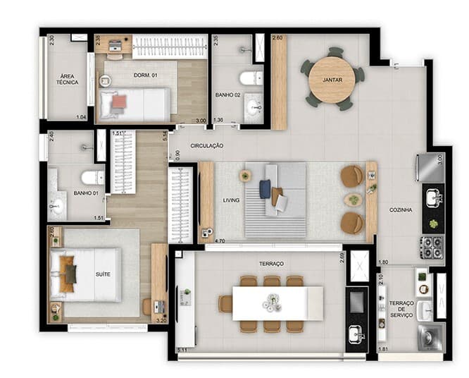 Planta 6 — Quadra Diálogo Home Club - Residencial