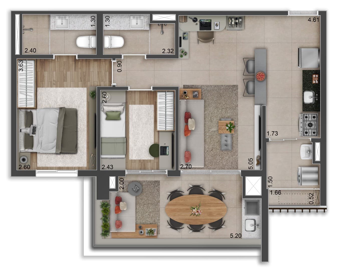 Planta 4 — Vis Vila Mascote - Residencial