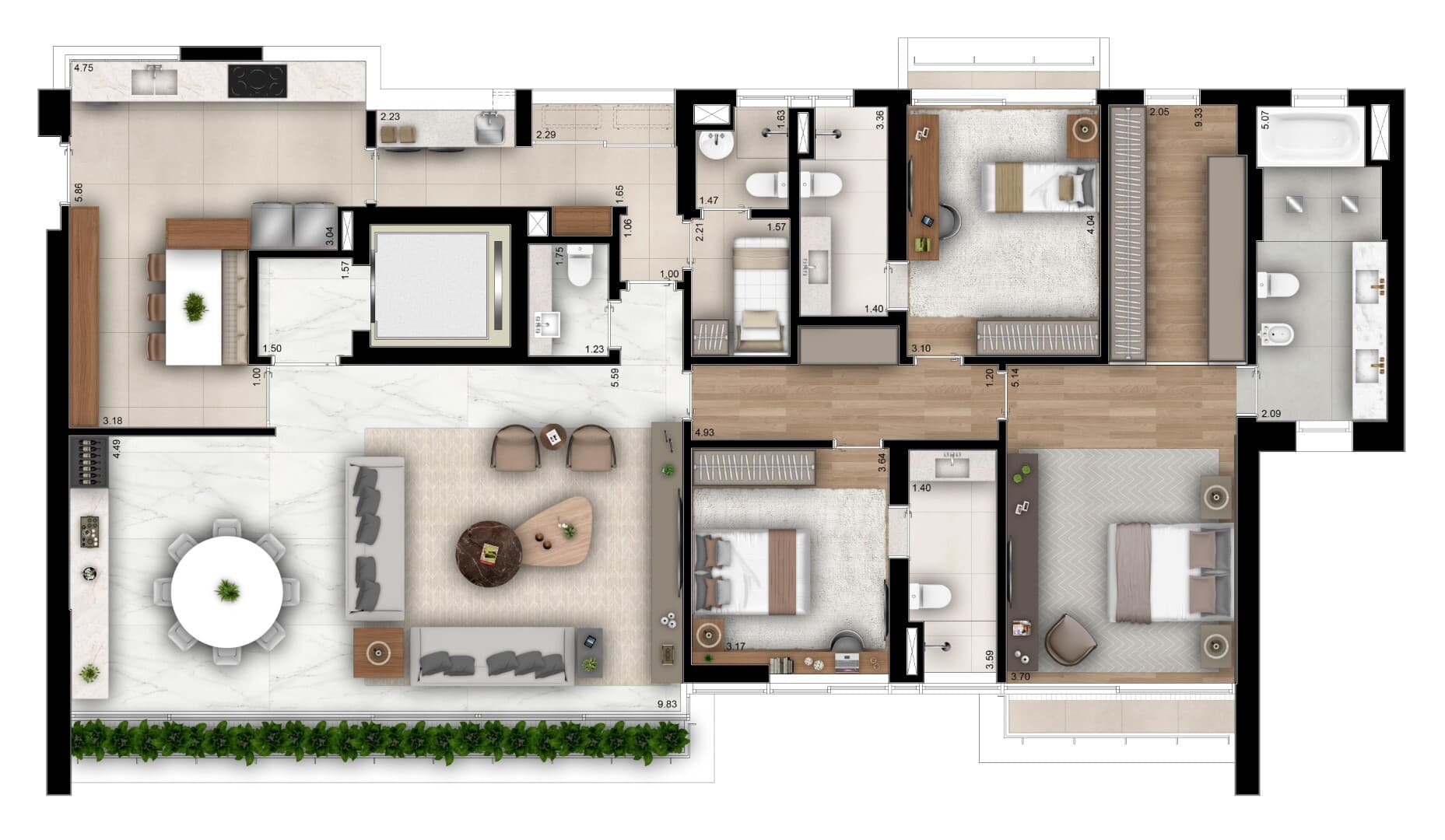 Planta 1 — Casa Brasileira Itaim