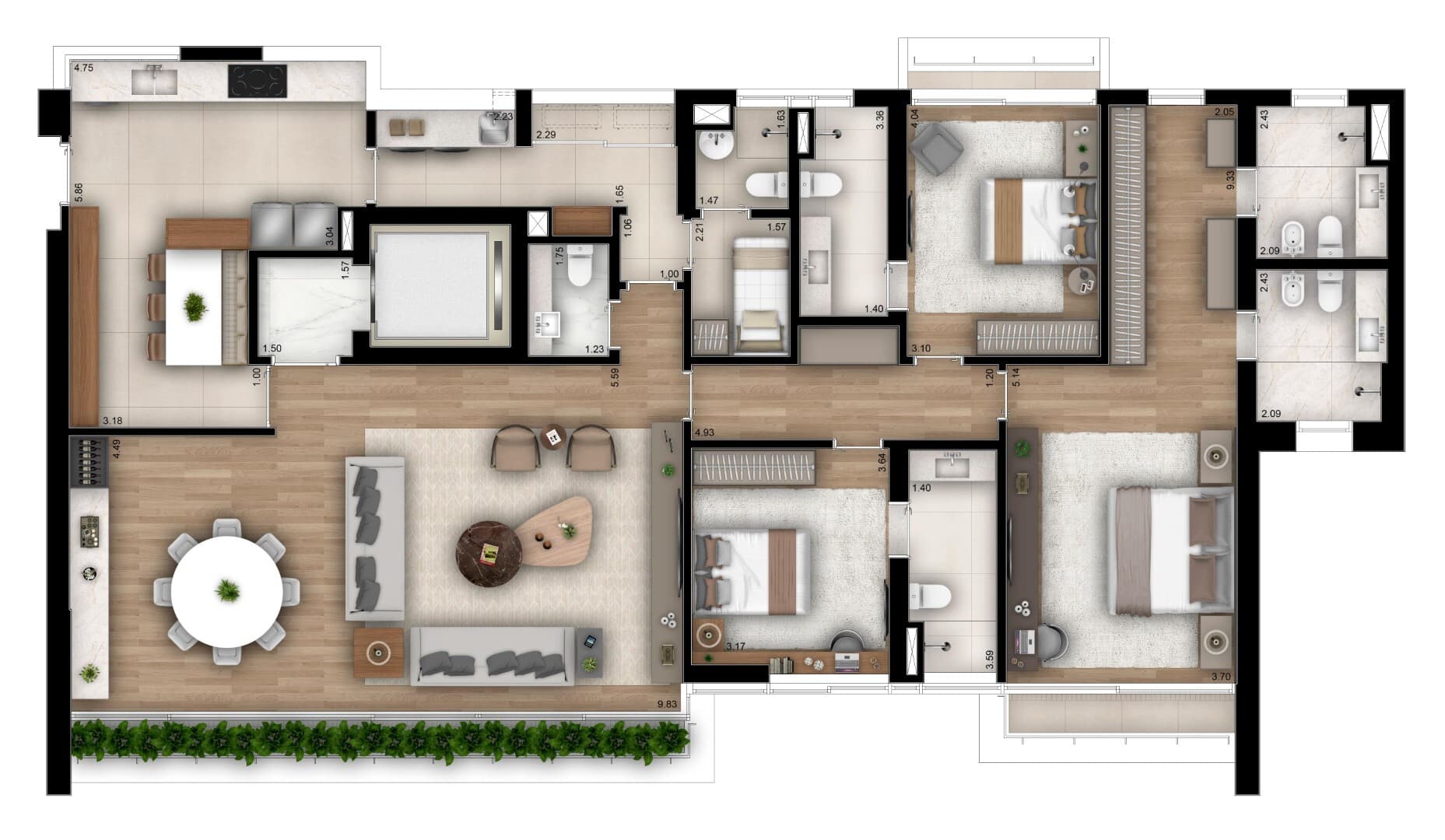 Planta 3 — Casa Brasileira Itaim