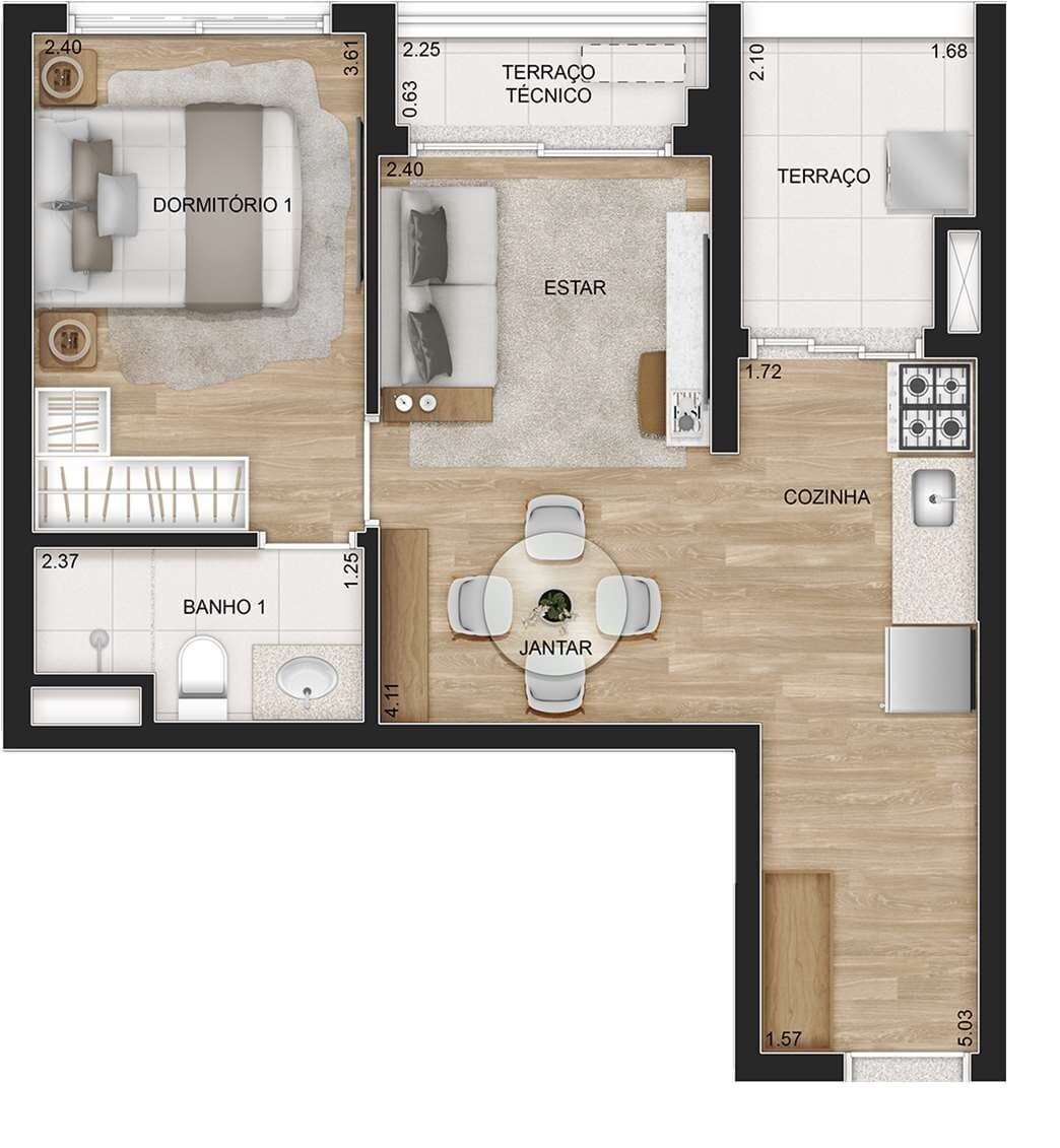 Planta 3 — Universo Tatuapé Orbita - Residencial