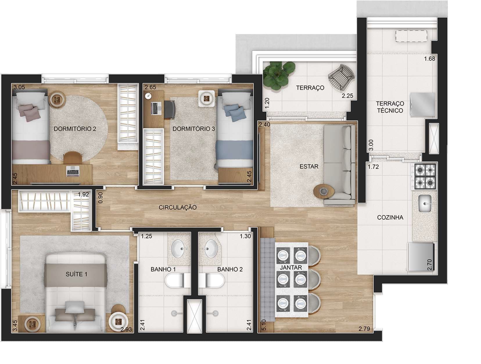 Planta 6 — Universo Tatuapé Orbita - Residencial