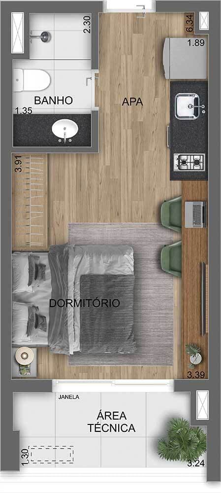 Planta 3 — Chanés Street - Residencial