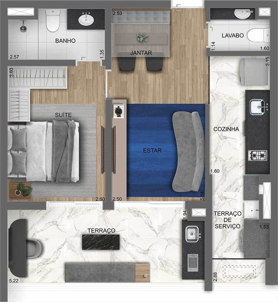 Planta 4 — Chanés Street - Residencial
