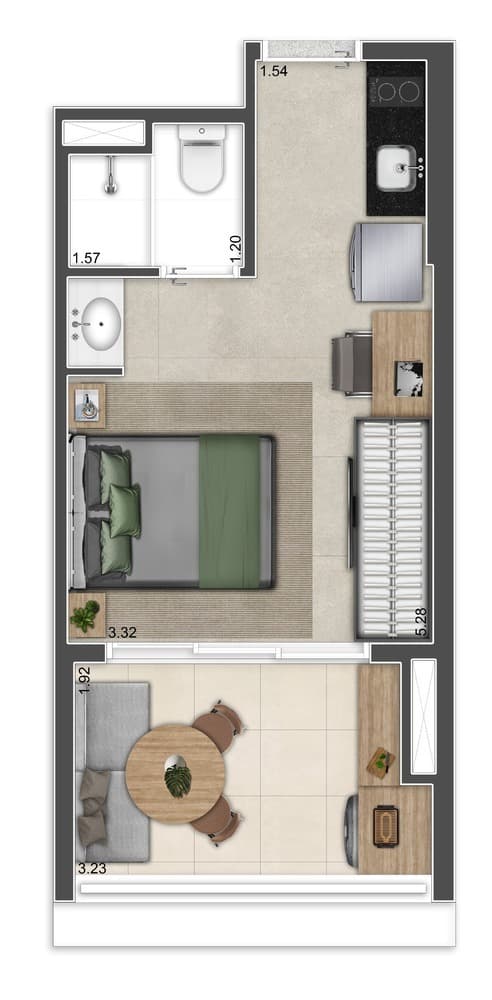 Planta 1 — The Collection PUC - Residencial