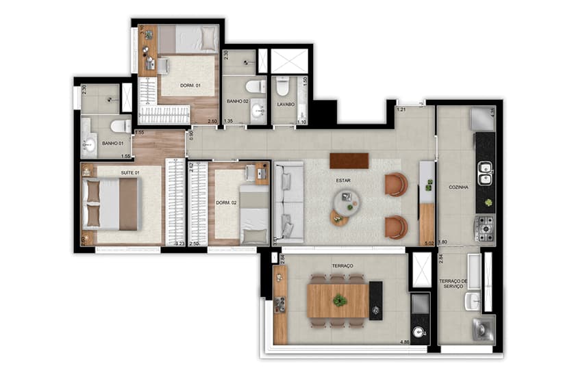 Planta 5 — Landmark Tatuapé by Diálogo - Residencial